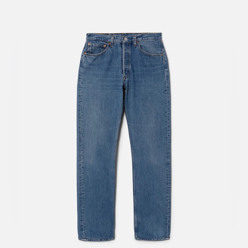 Re/Done Women's Straight Leg Jeans in Blue Denim